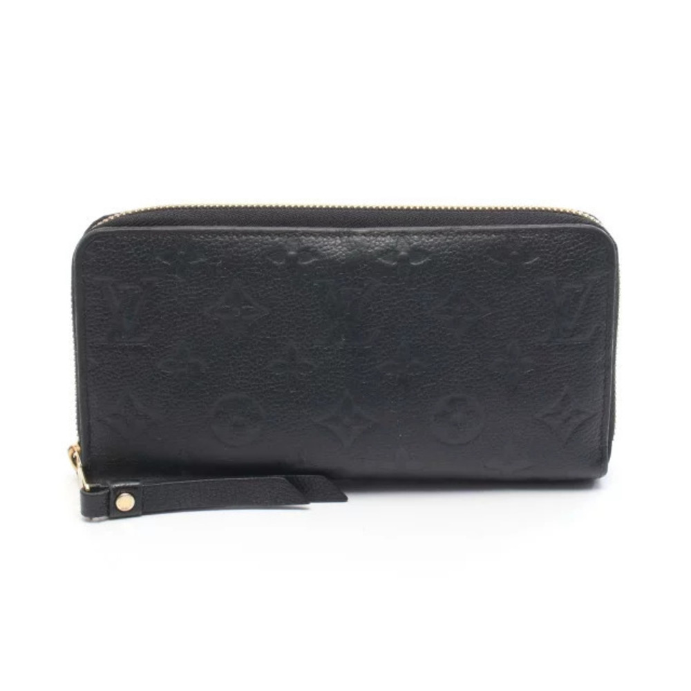 Louis Vuitton Zippy Wallet Round Long Leather Monogram Empreinte Black